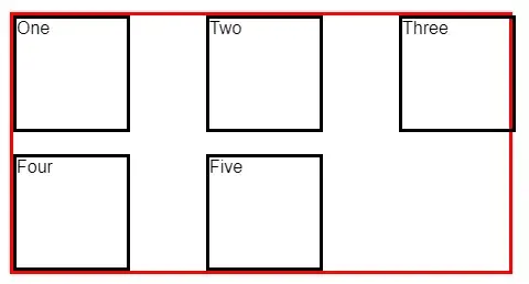 The grid is well aligned, except the last rectangle sticks out to the right
too far.