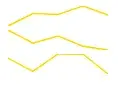 Three mostly horizontal yellow lines, but they rise and fall at different
rates.