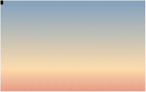 The same gradient, but with a black rectangle in the upper left corner. The
rectangle is slightly taller than it is wide