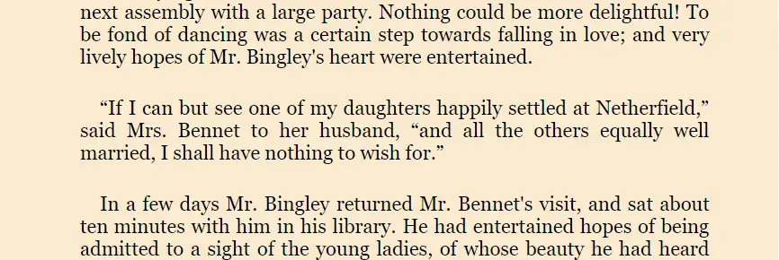 Prose with empty lines between paragraphs, making them easy to
see