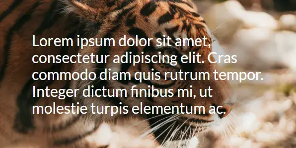 The black rectangle is gone, and replaced with a subtle darkening of the image
in the middle around where the text appears