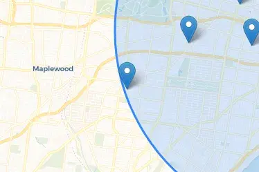 The same closeup, but the marker is definitely within the radius indicator
now