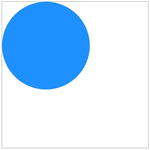 A filled blue circle