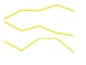 Three yellow, mostly horizontal lines, but each rises and falls at different
rates.