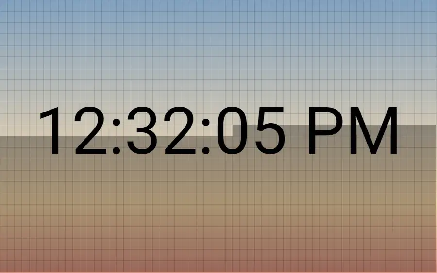 The same timestamp, but now formatted for better human readability. Showing
“12:32:05 PM”