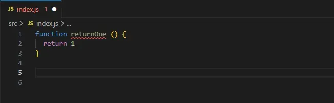 A screenshot of some code in VS Code. Some of the code is underlined with red
squiggly underlines, indicating the linter has found
issues.