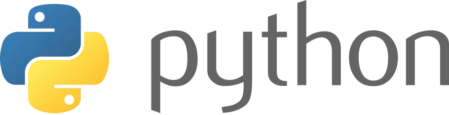 The Python logo and
wordmark.