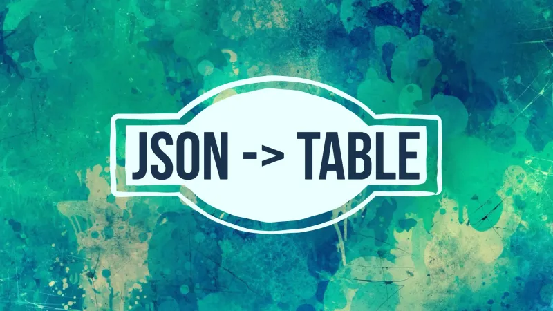 Building json2table: Turn JSON into an HTML table