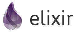The Elixir language and
wordmark.