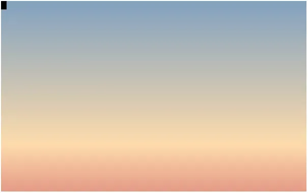 The same gradient, but with a black rectangle in the upper left corner. The
rectangle is slightly taller than it is wide