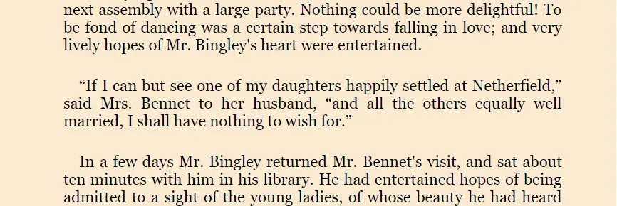 Prose with empty lines between paragraphs, making them easy to
see