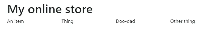 Looking better. Our items are displayed.