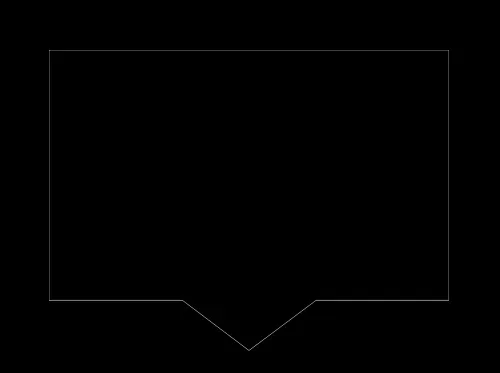 The outline of a notification icon.