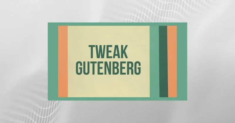 Some design tweaks for Project Gutenberg