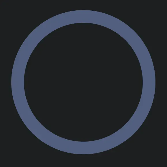 A blue circle on a dark background