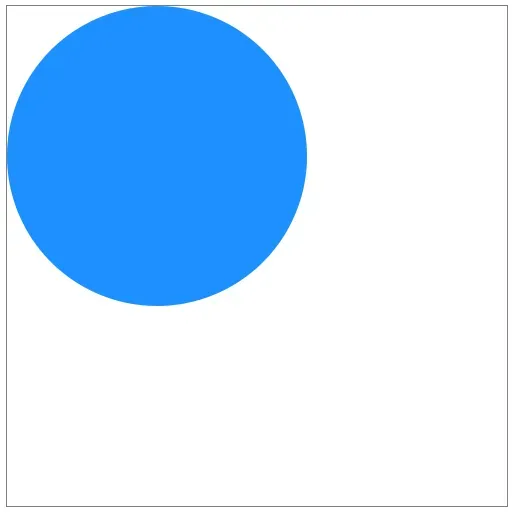 A filled blue circle