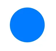 A circle with a blue fill