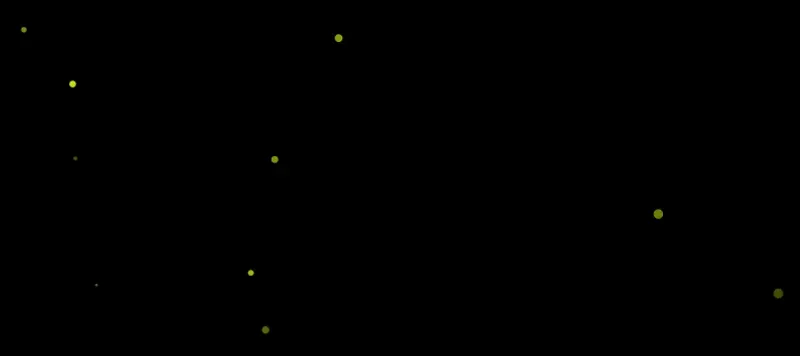 Fireflies with canvas and requestAnimationFrame