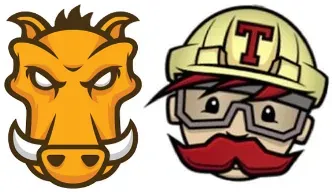 The logos for Grunt and Travis-CI side-by-side