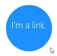 An animation of a blue circle labeled "I'm a link". A mouse cursor hovers on
and off of the link. The cursor changes to the pointer (indicating a link) only
when it's over the circle itself.