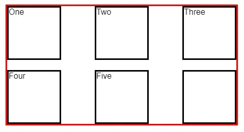 A new empty rectangle has been added to the end of the grid. Everything is
aligned well, but there is one rectangle without a
label.